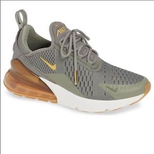nike 270 green and gold